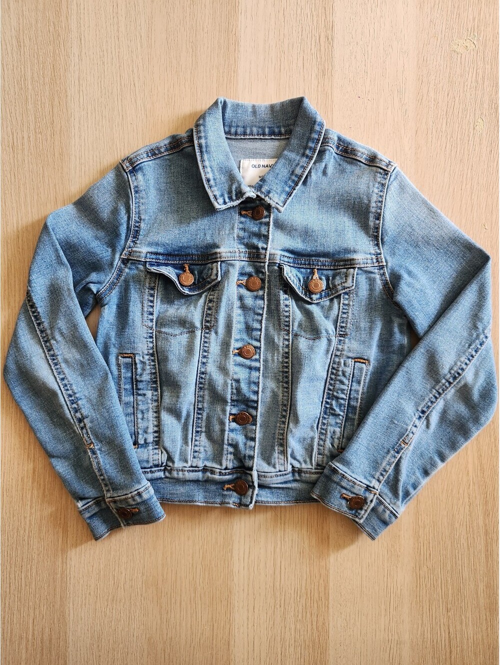 Old Navy Girls' Light Wash Denim Jacket Size M (8)